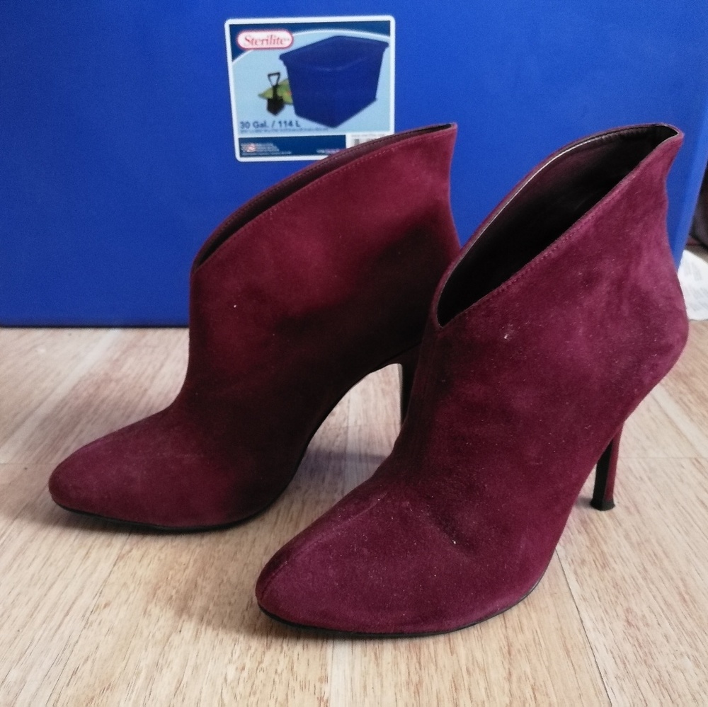 Suede leather booties